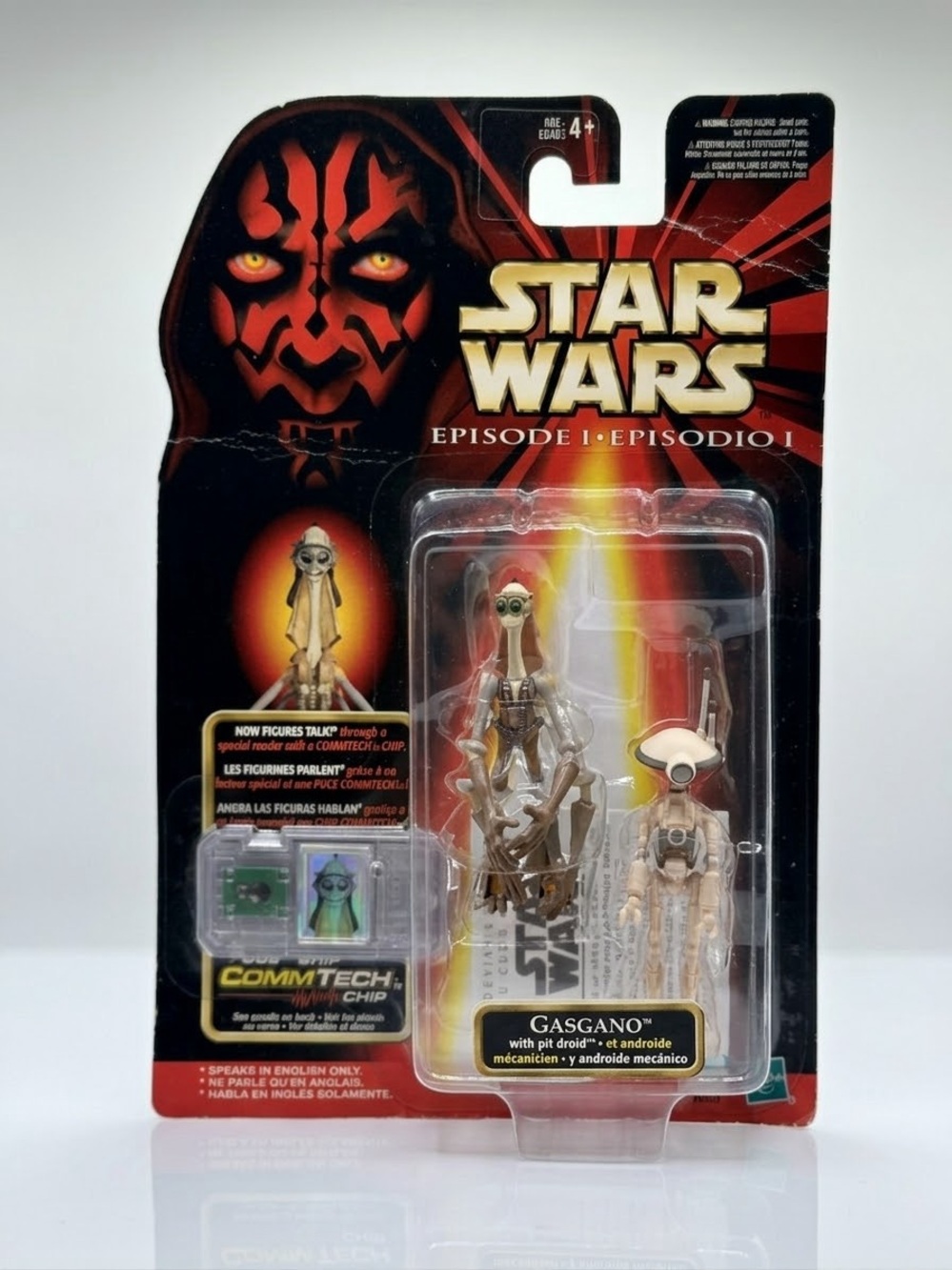 NIP Vintage Star Wars Episode 1 Gasgano & Pit Droid Action Figures with CommTech